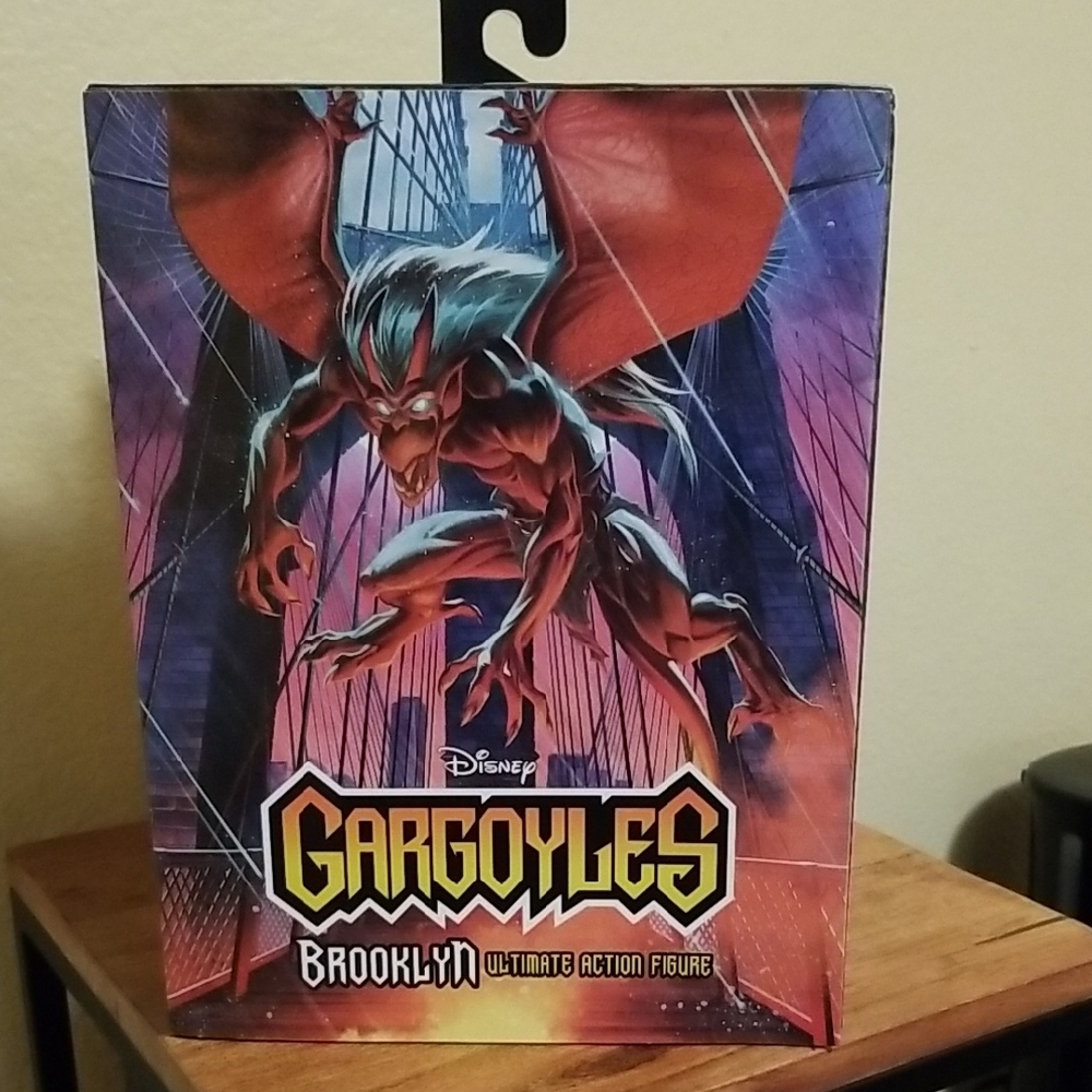 Disney Gargoyles Brooklyn Figure with Red and Purple color Schemes